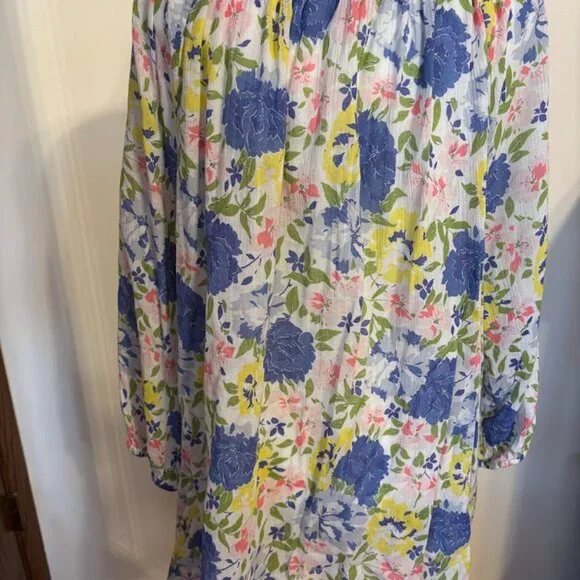 NWOT CHAPS Multi Color 100% Cotton Long Sleeve Blouse - size 3x - Picture 8 of 16